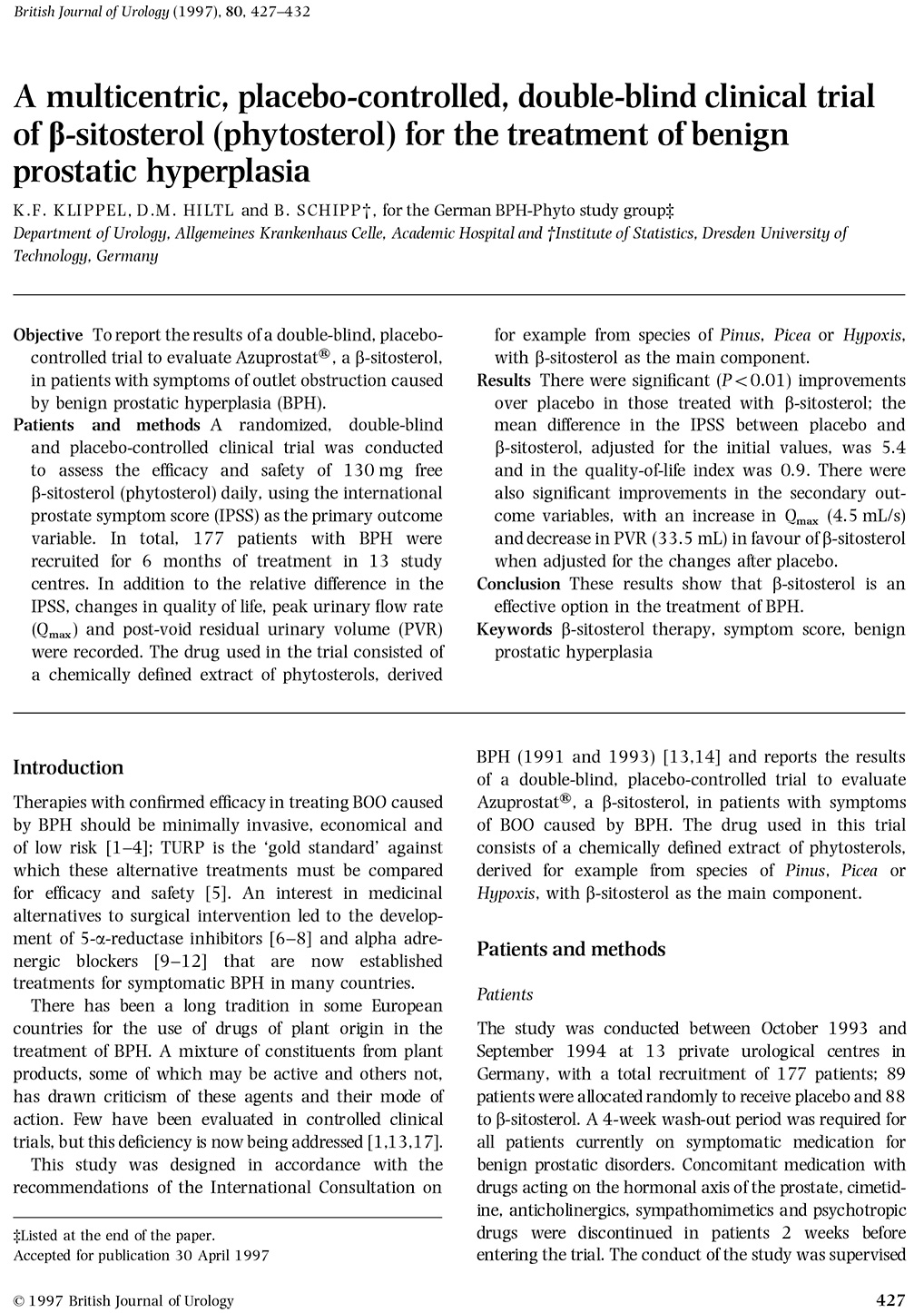 Beta-Sitosterol - Prostate Health PDF
